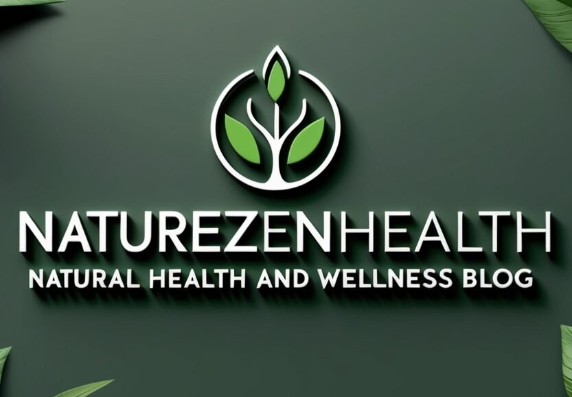“This logo features a central, stylized leaf emblem within a circular frame, symbolizing growth, balance, and the natural focus of the brand. The bold, modern typeface for ‘NatureZenHealth’ conveys clarity and professionalism, while the subtitle ‘Natural Health and Wellness Blog’ reinforces the holistic and informative nature of the site. The rich green palette evokes vitality and calmness, reflecting the harmony between nature and well-being. Surrounding botanical elements—such as leaves and soft floral accents—further emphasize the blog’s dedication to natural health, creating an overall design that feels fresh, welcoming, and aligned with a balanced, health-conscious lifestyle.”