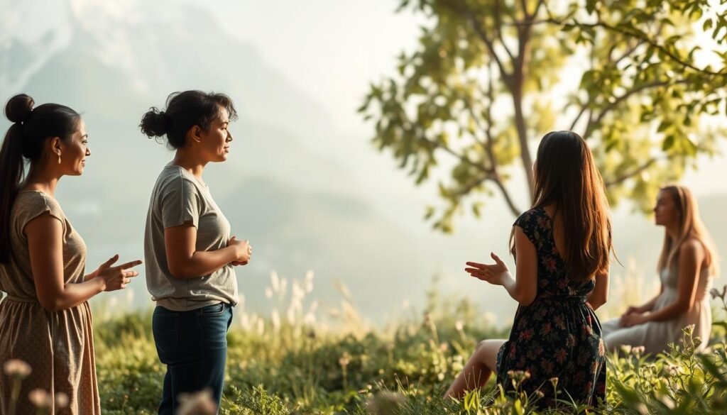 A serene, holistic environment depicting the importance of comprehensive sexual health. In the foreground, a diverse group of individuals engaged in open, empowering conversations about their well-being. The middle ground features a tranquil, nature-inspired setting with soothing colors and textures, symbolizing the gentle, nurturing approach to addressing sexual health concerns. In the background, subtle yet impactful imagery represents the broader societal and policy implications of adopting a holistic perspective on this sensitive topic. Soft, diffused lighting creates an atmosphere of comfort and understanding, inviting the viewer to engage with the scene thoughtfully and compassionately.