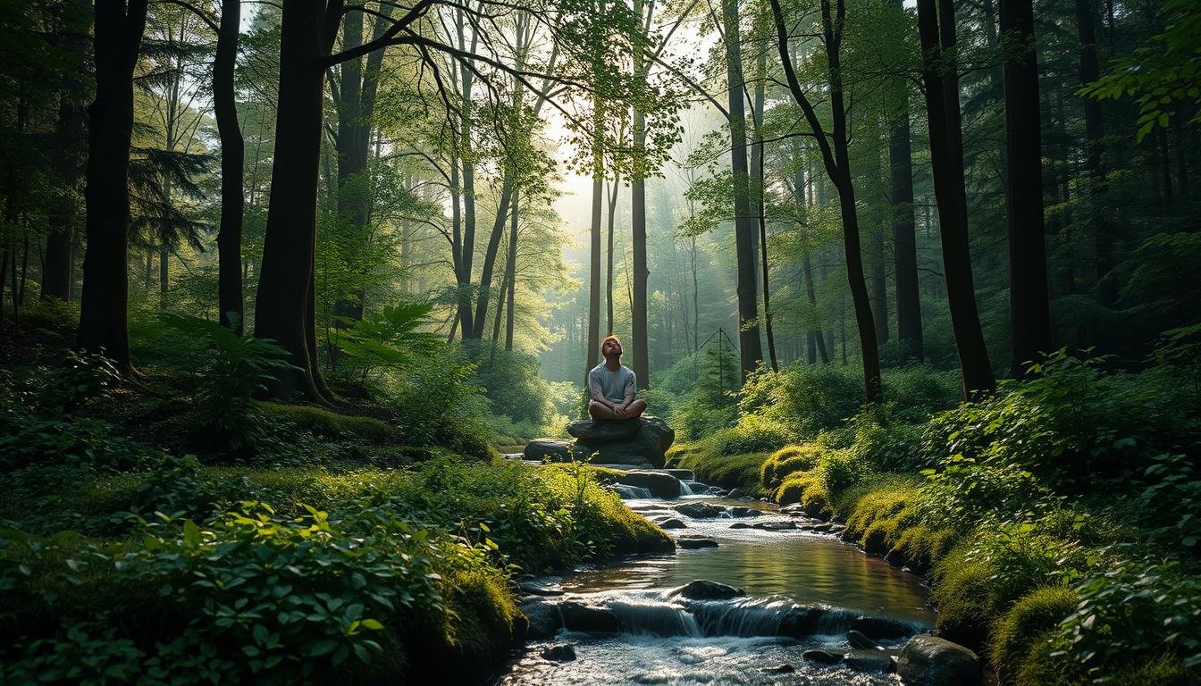 forest bathing · Shinrin-Yoku stress relief ·nature therapy ·mental wellness