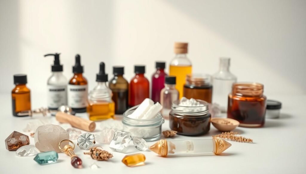 DIY crystal skincare products