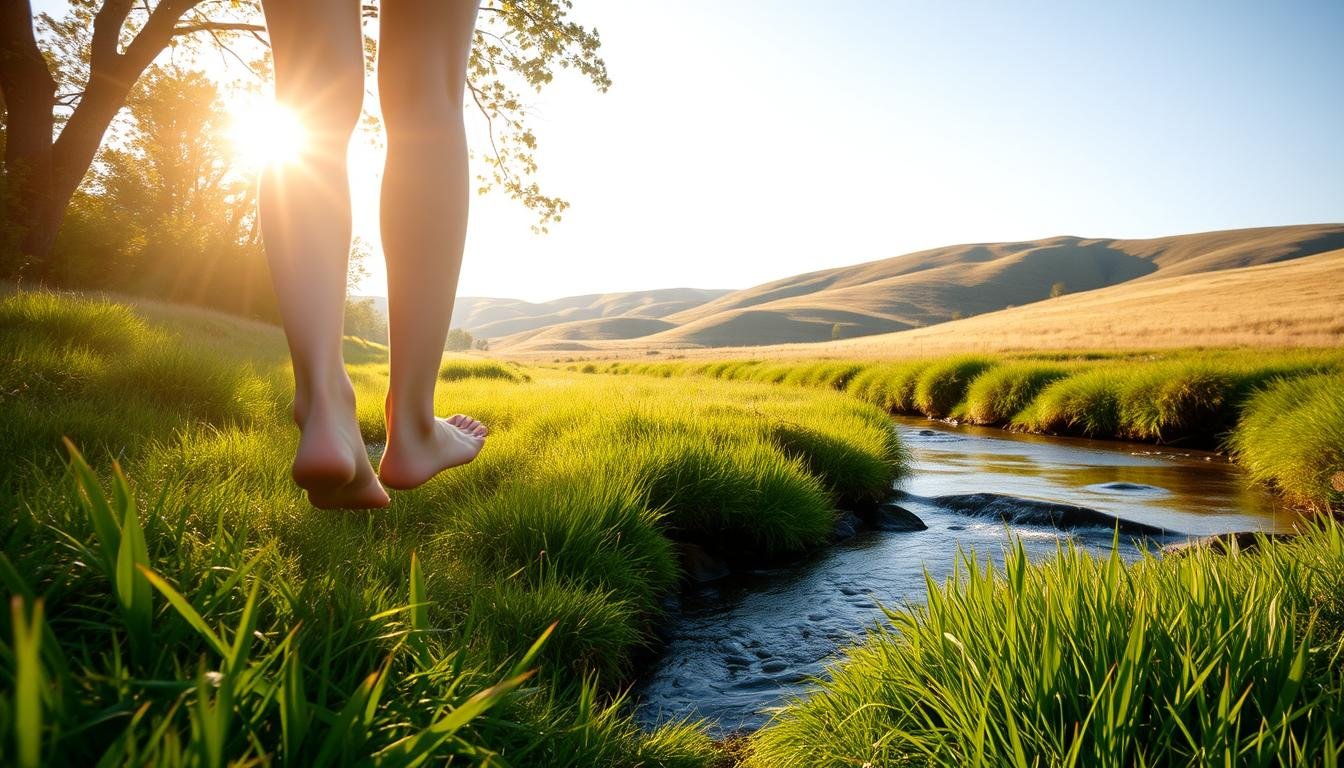 grounding therapy, barefoot health benefits, earth energy, immune boost tips