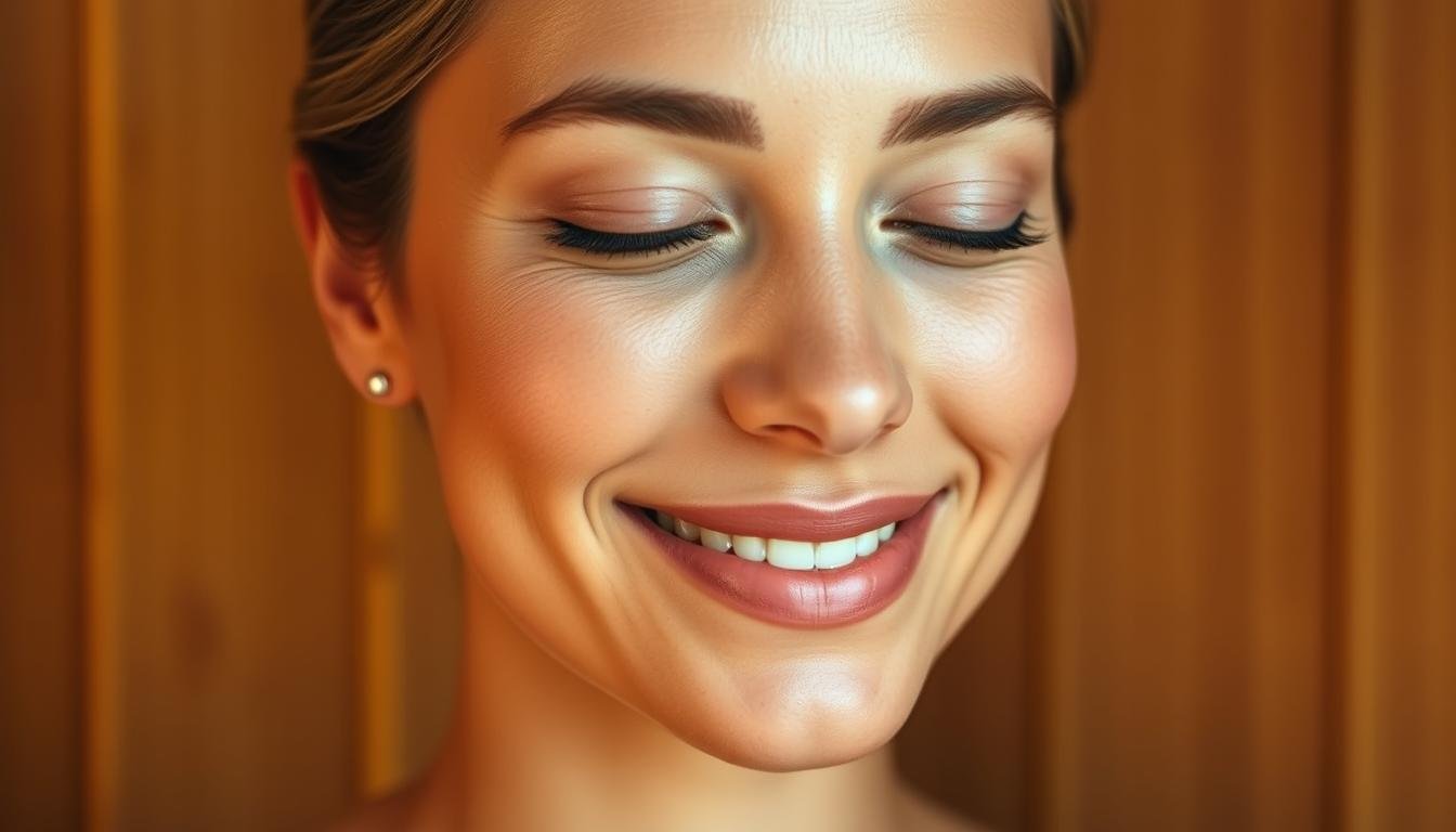 infrared sauna benefits skin, detox glow mood, wellness therapy